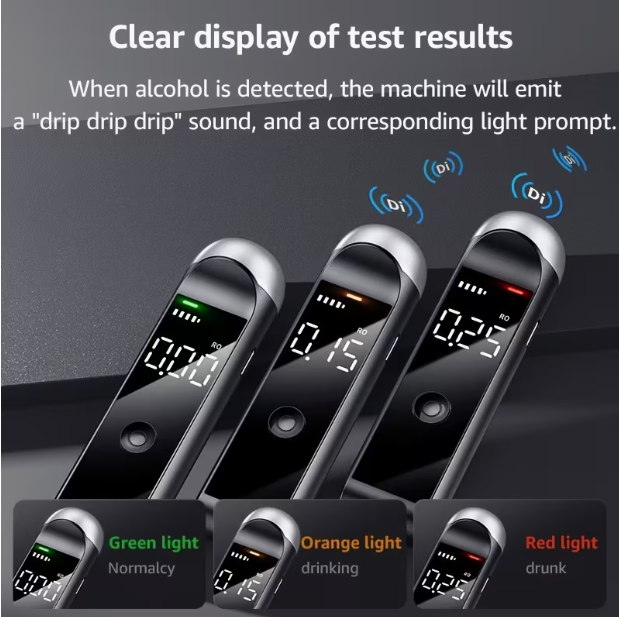Automatic Rechargeable Breathalyzer – Portable Breath Alcohol Tester for Quick Alcohol Detection