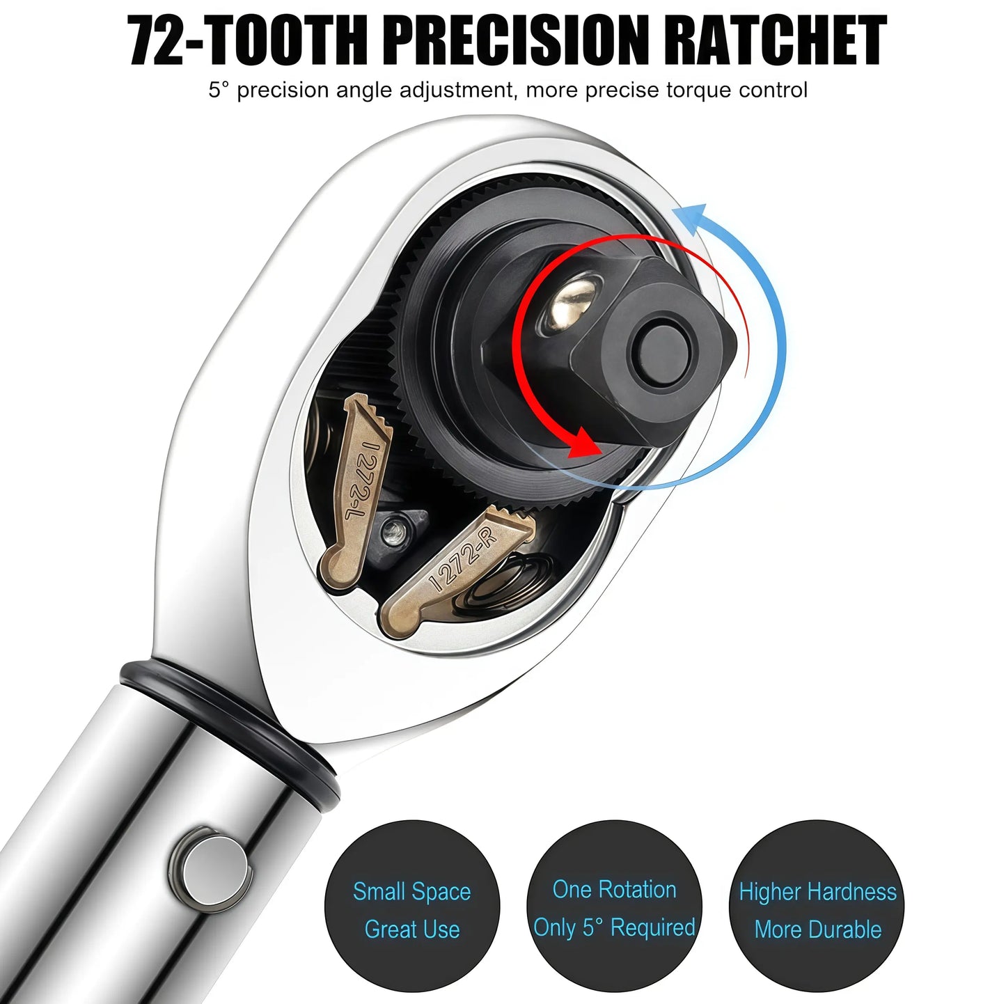 High Durability Torque Wrench Socket Spanner Kit - Precision Fastening Tool for Bicycle and Motorcycle Maintenance