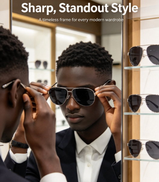 New Men's Polarized Retro Sunglasses - Aviator Style for Driving and Outdoor, Wholesale Price
