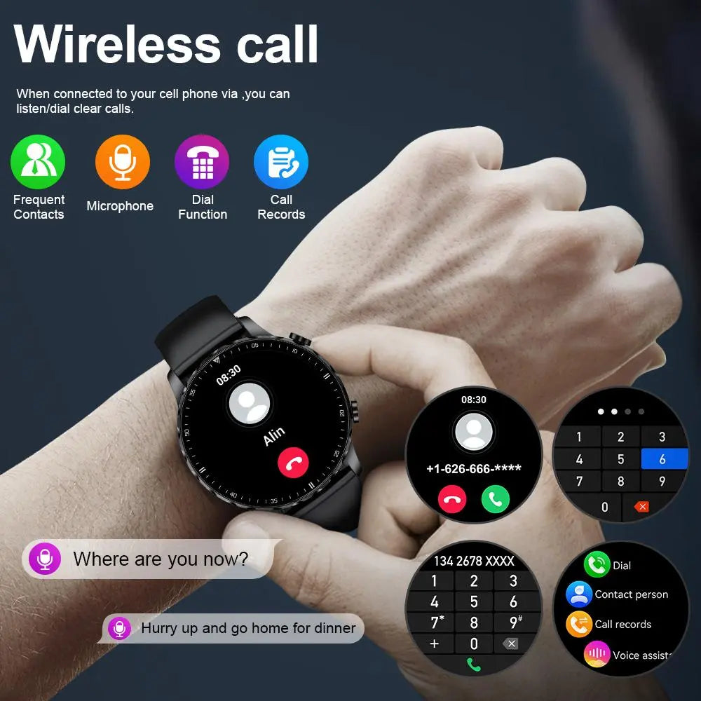 LIGE Multifunctional Smart Watch - USB Rechargeable, Water Resistant for Men and Women