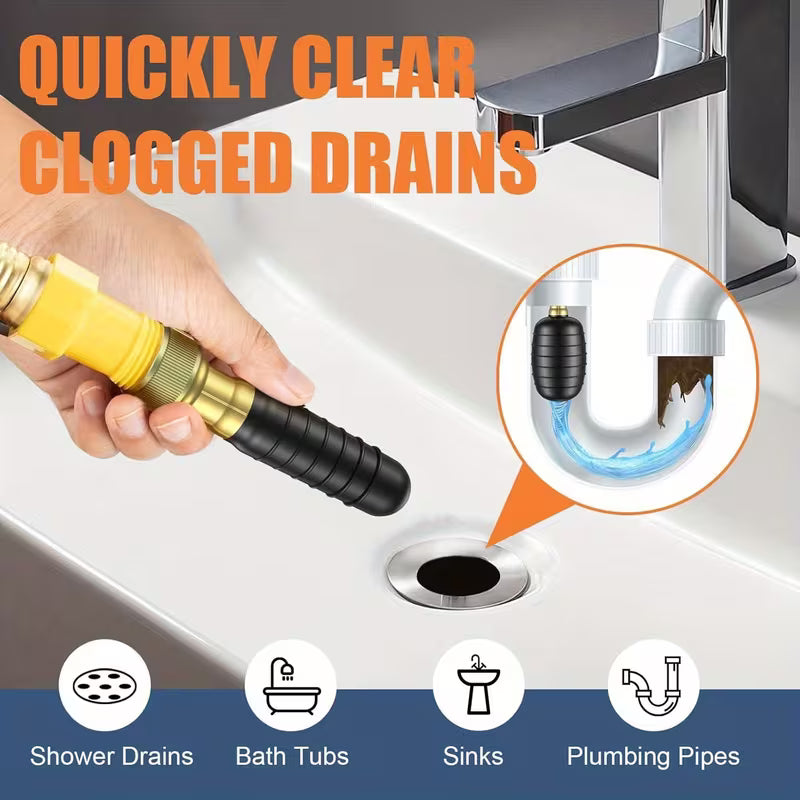 3Pcs Drain Bladder Kit – Fits 1" to 6" Pipes for Sinks, Showers, Pools & Main Drains