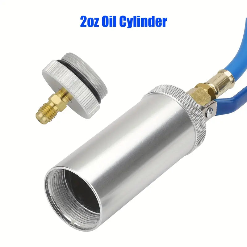 1/4" SAE AC Oil & Dye Injector Kit with Quick Connector – Precision Refrigerant Injection Tool for Car Air Conditioning Systems