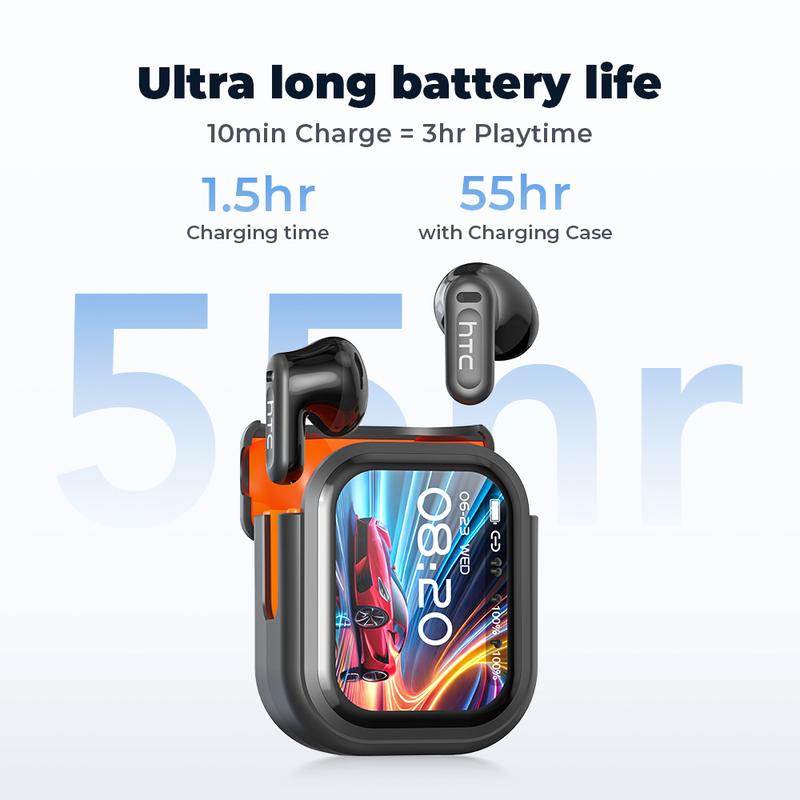 Bluetooth 5.44 Earphones LED Display High Fidelity Waterproof Wireless Earphones | Suitable for Office, Sports, Study and Audio Calls | Built-in Microphone | Earphones