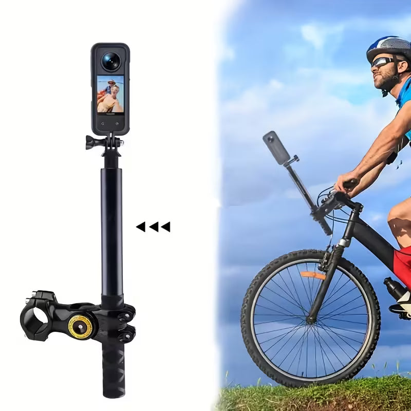 Handlebar Camera Mount – Universal Selfie Stick Bracket Adapter for GoPro & Insta360