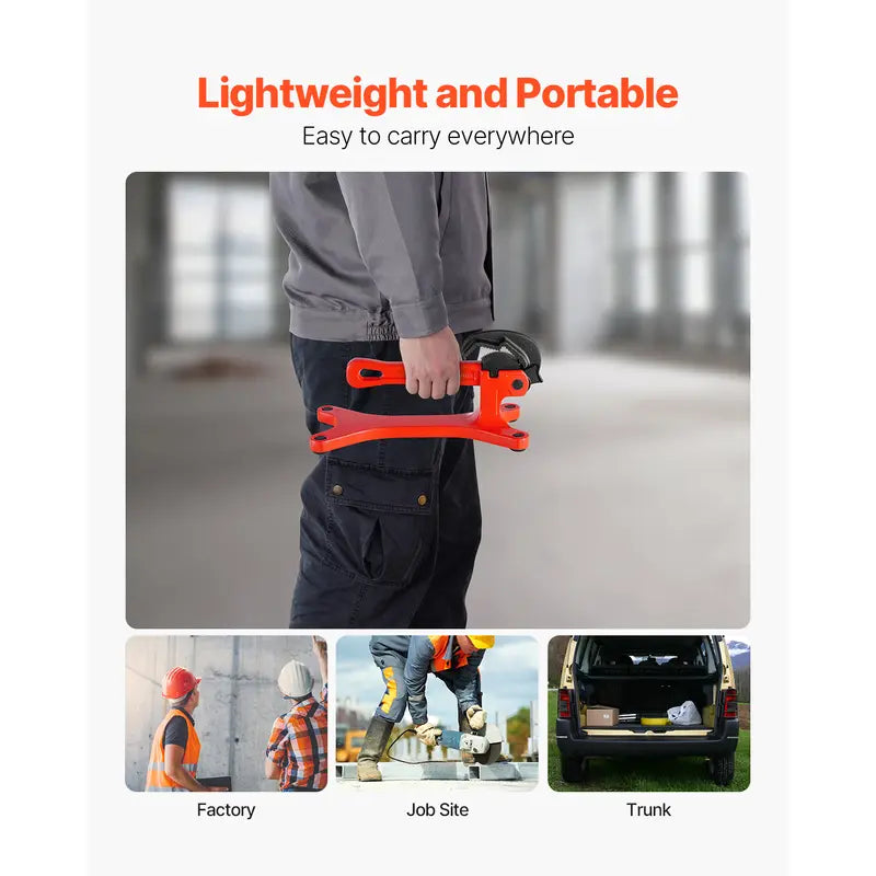 Portable Pipe Vise Tool - 2.62 lbs High-Strength Aluminum, 1/8"-1.5" Clamp Range, Anti-Slip Grip for PVC Pipe Plumbing