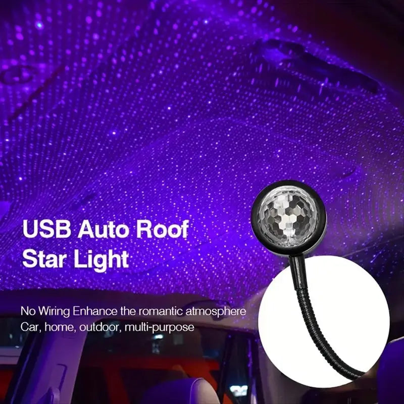 🔥 Limited-Time Offer, Order 1 Get 3 🔥 – USB Projection Lamp, Music Sync Mini Starry Sky Projector Light with USB Port, Ambient Light for Home Party Decor, LED Starlight Projector