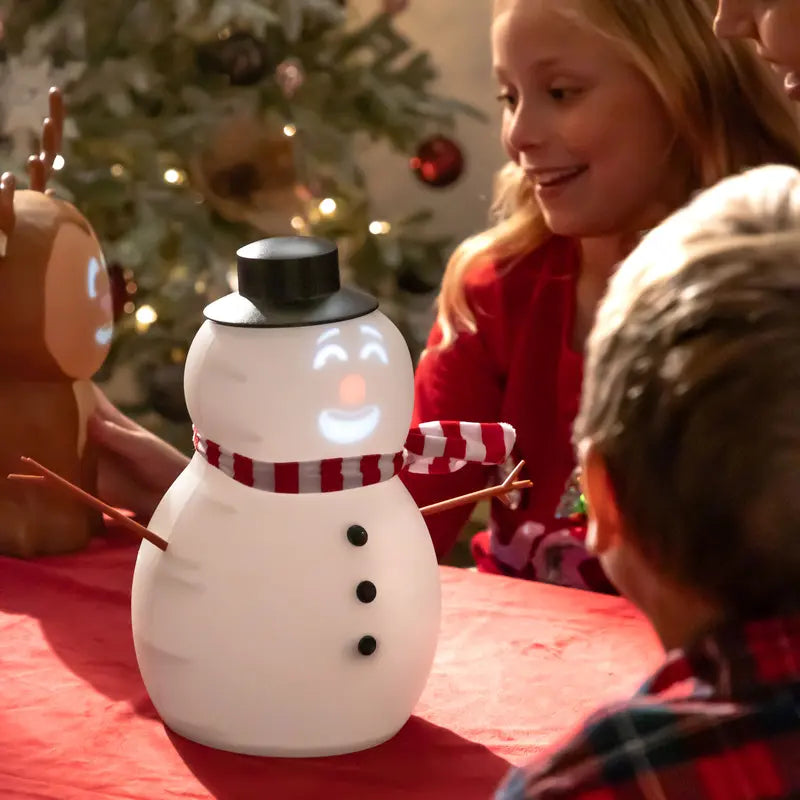 Talking Snowman Projector Lamp – Animated Blinking Eyes, Built-in Speaker, LED Dancing Lights, Plug'n Play