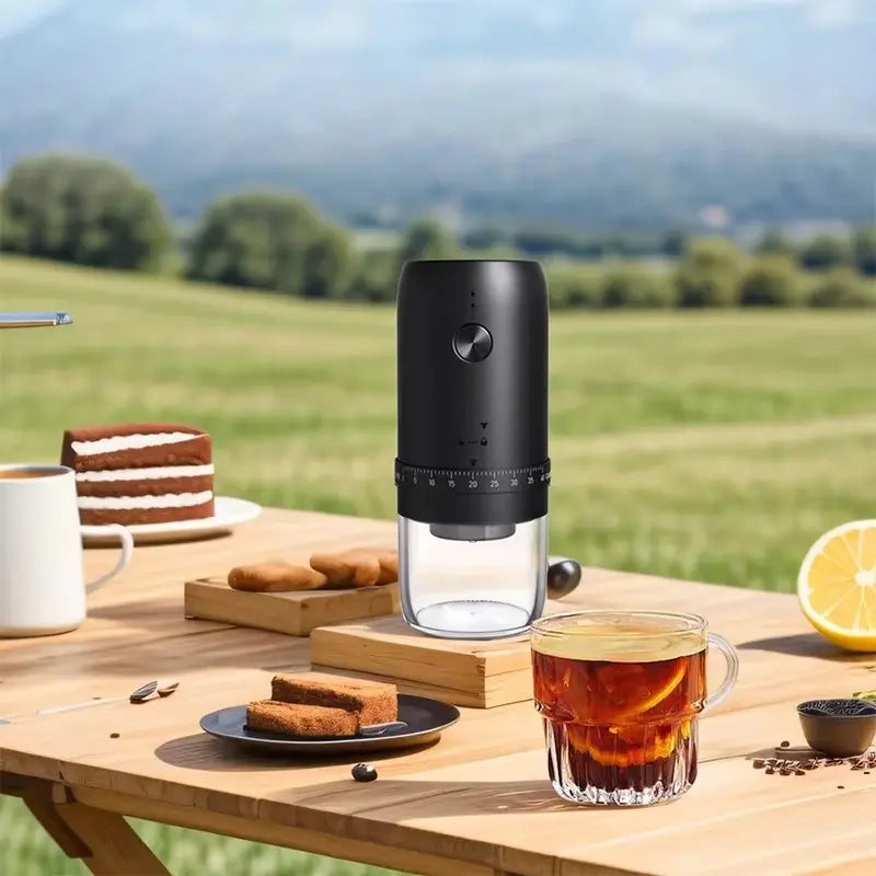 Portable Electric Coffee Grinder – Rechargeable, 40-Gear External Adjustment, Perfect for Home, Vacation & Travel