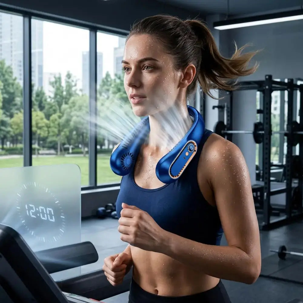 360° Airflow Portable Neck Fan – USB Rechargeable Hands-Free Cooling Wearable Quiet Fan for Travel, Office & Summer Outdoor Use 2026
