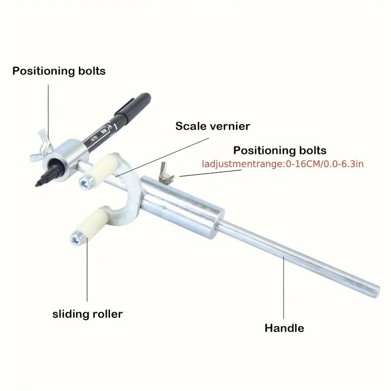 Portable Adjustable Car Wheel Eyebrow Parallel Marking Tool – Durable Stainless Steel for Car Body Repair, Scratch & Dent Removal, Auto Repair Tool