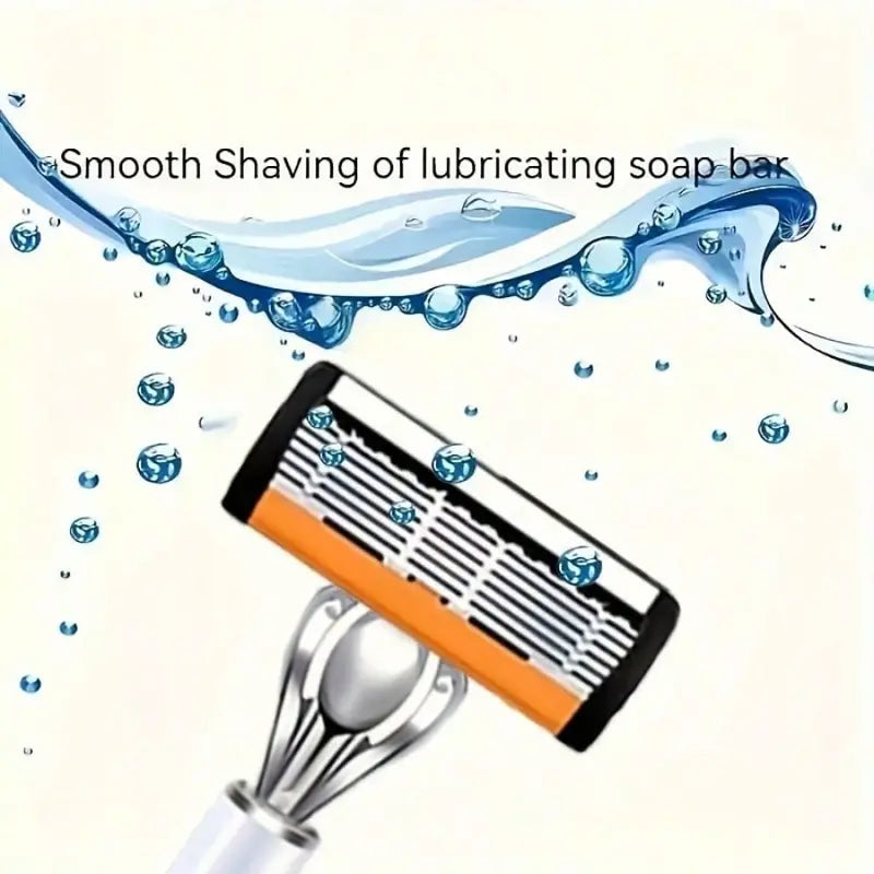 【new】 2 Handles + 72 Refills Luxury Shaving Kit | Featuring a Six-Layer Blade System, Ergonomically Designed Handles, Precision Crafted, Ideal for Beard and Mustache Grooming, Perfect Gift for Christmas, Valentine’s Day, and Other Celebrations