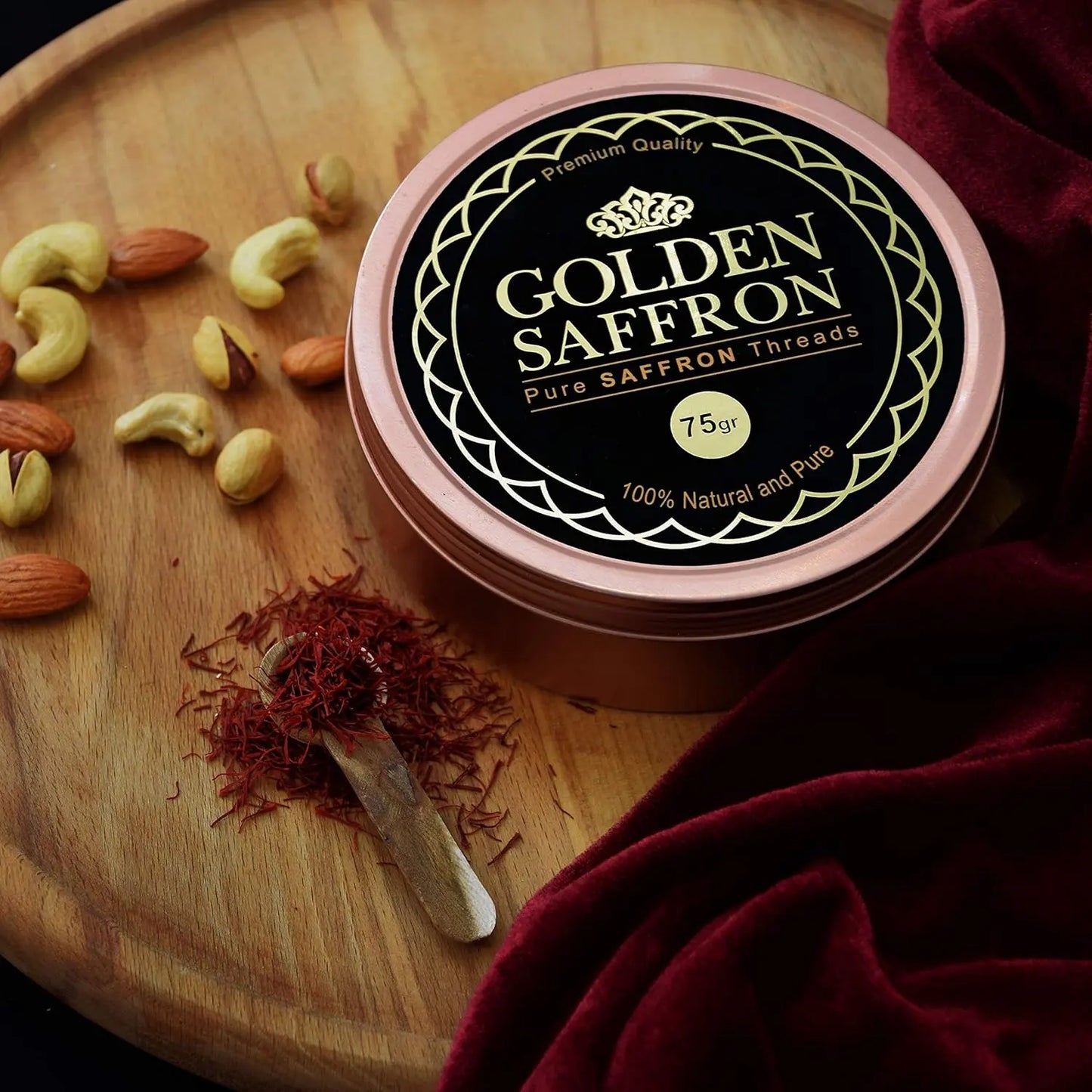 Golden Saffron, Finest Pure Premium All Red Saffron Threads, Grade A+ Super Negin Non-GMO Verified. For Tea, Paella, Rice, Desserts, Golden Milk and Risotto (2 to 75 Grams) image 8