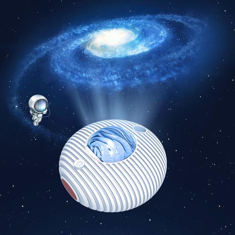 Portable Starry Sky Projector Light Speaker, Ambient Light Wireless Music Connection Speaker, USB Rechargeable Star Projector Night Light For Bedroom & Party