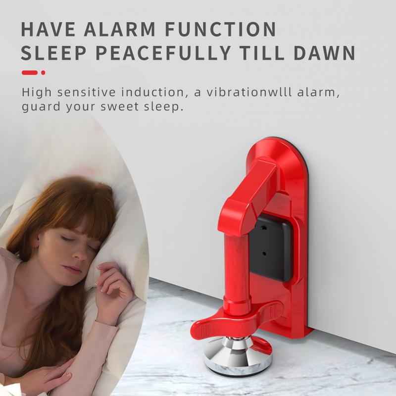 LockPoint Portable Alarm Door Stopper With Door Lock,80dB Extremely Loud Wireless Alarm for Travel,Home Security,Classroom,Bedroom,Hotel，Women Safety