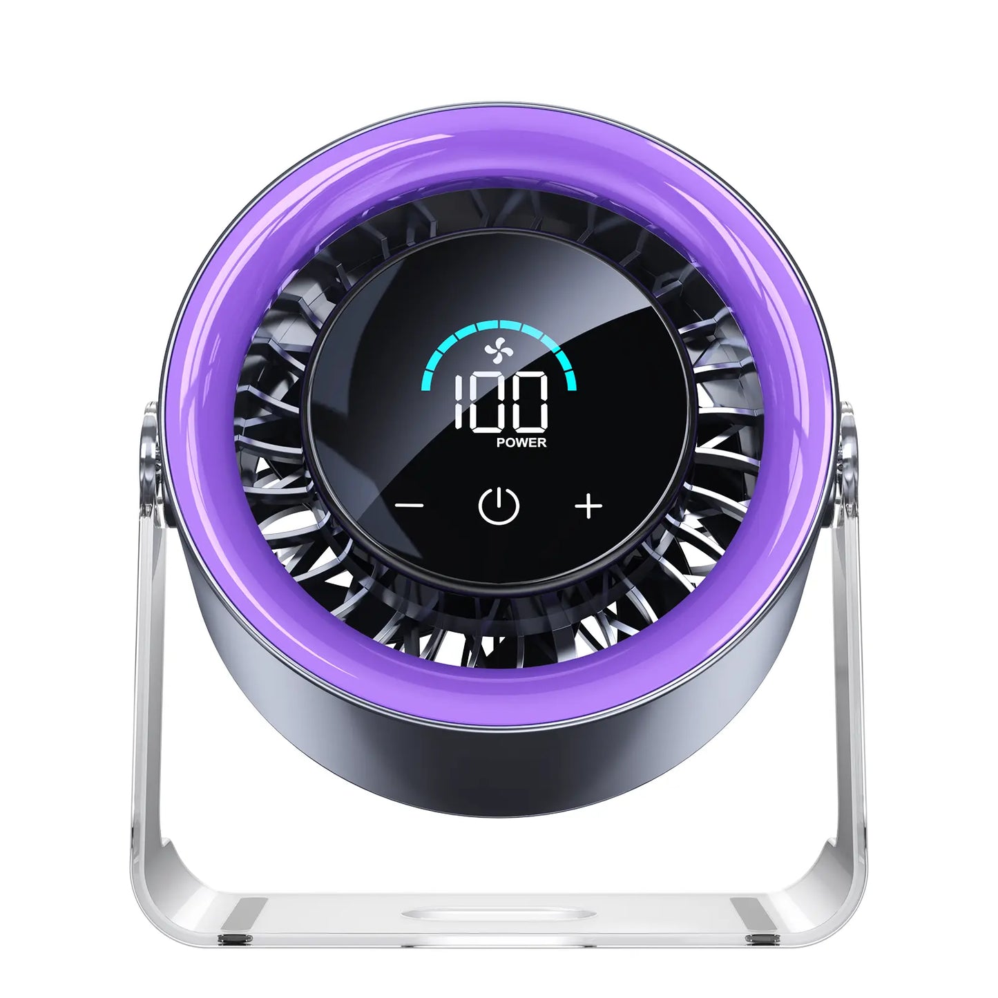 Desktop Fan Turbo Table Fan Travel Vacation Essentials for Office 100-Speed Digital Display Low Noise Rechargeable Battery Dual Adjustment Modes Quiet Cooling Quiet Desk Fan Portable