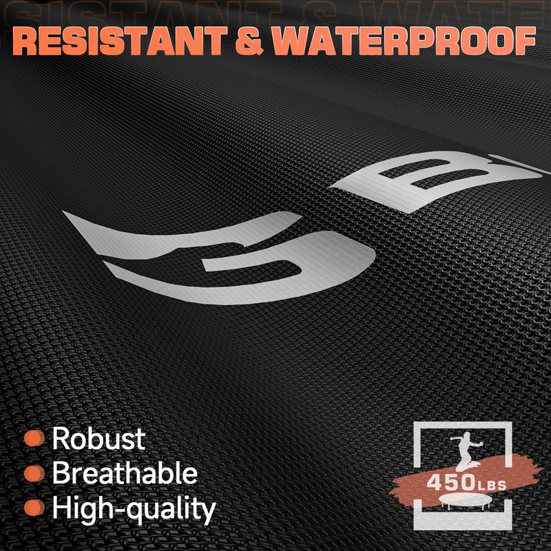 BCAN 550 LBS Foldable Mini Trampoline, 40 Fitness Trampoline with Bungees, Adjustable Foam Handle/T-Handle/No Handle, Stable & Quiet Exercise Rebounder for Adults