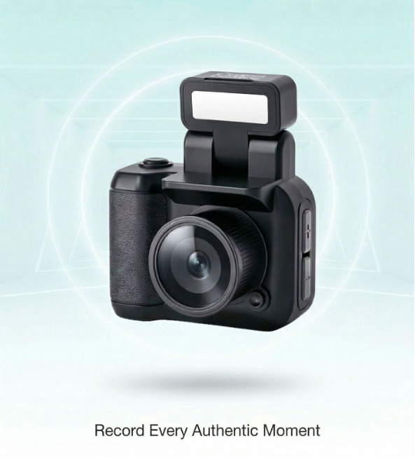 Mini Retro 32GB Camera with Built-in Screen – 1080P HD Video & Photo, Keychain Design, Compact & Rechargeable (Black)