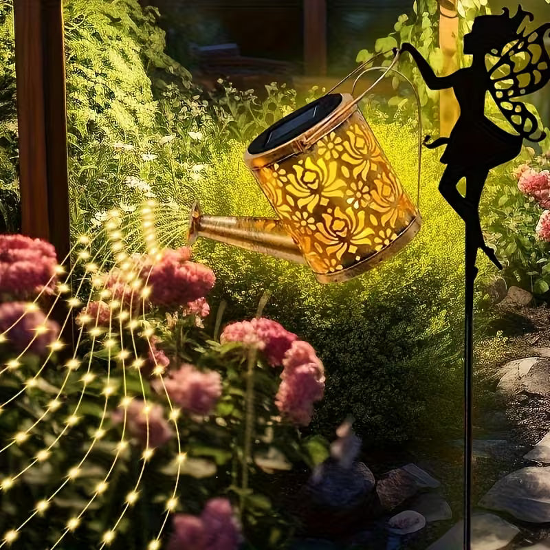 Solar Watering Can Garden Lights – 2026 New Metal Lantern for Yard, Patio & Pathway Decor