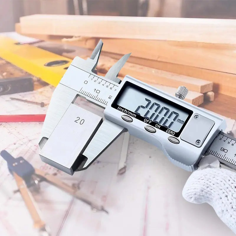 Digital Vernier Caliper – Stainless Steel, Electronic Display with Inch/mm Conversion, Portable & Accurate Hand Measuring Tool for Home Use