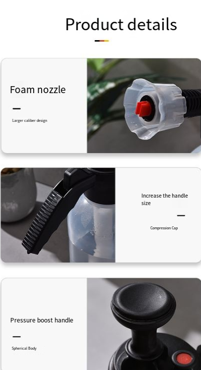 Hand-Pressed Foam Sprayer, Car Wash Pneumatic Spray Bottle, Air Pump Watering Bottle, Multifunctional Foam Sprayer for Car Washing, Gardening, Household Use