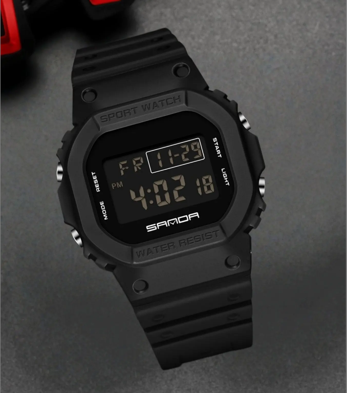 Men's Digital Sports Watch – Luminous Dial, Alarm, Waterproof, Casual Outdoor Style
