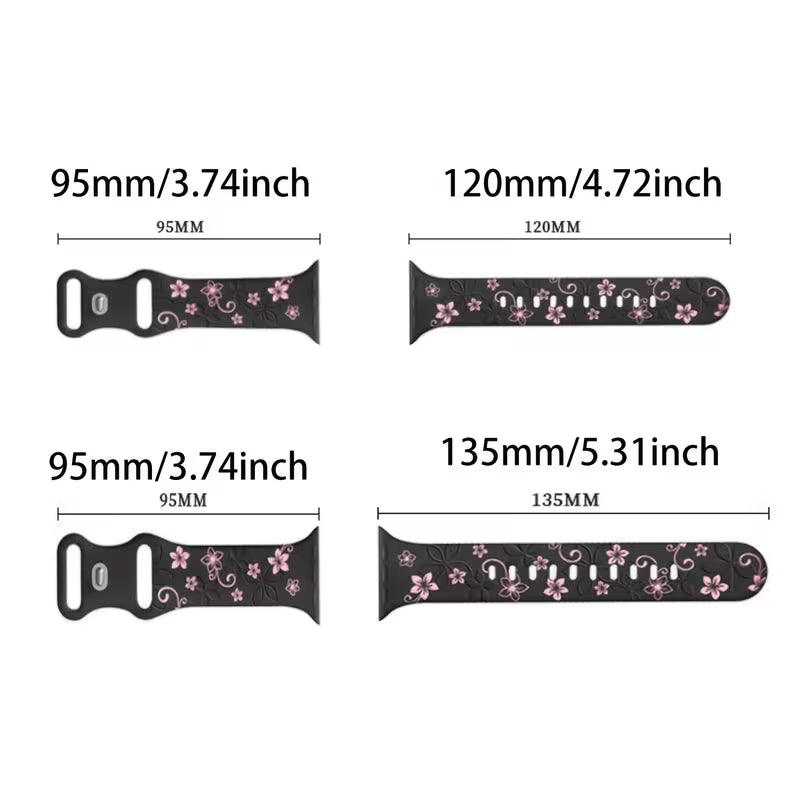 2 pcs Christmas Silicone Watch Strap – Two-Tone Snowman & Reindeer Design, Compatible with Apple Watch 42-49mm