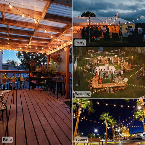 【26new】Waterproof Solar Powered LED Outdoor String Lights【16FT CORDS+20LIGHTS】