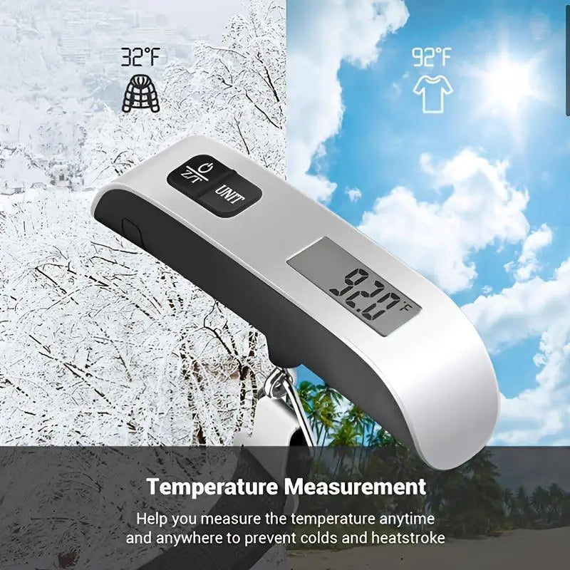 🔥 Clearance Special – Order 1 Get 2 🔥 – Portable Electronic Luggage Scale, 50kg Heavy Duty Mini Hanging Scale for Luggage, Fishing & Parcels, Outdoor Fishing Accessory
