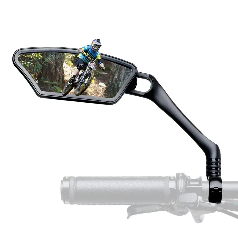 ROCKBROS HD Blast-Resistant Bike Mirror - 360° Adjustable Rear View Mirror for Handlebars, Fits 21-26mm, Easy Install Left and Right Side