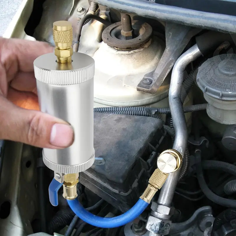 1/4" SAE AC Oil & Dye Injector Kit with Quick Connector – Precision Refrigerant Injection Tool for Car Air Conditioning Systems