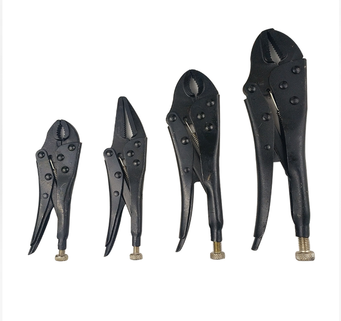 4-Piece Locking Pliers Set – Straight Jaw Grippers, High Carbon Steel, Wear-Resistant Vise Clamp Hand Tool