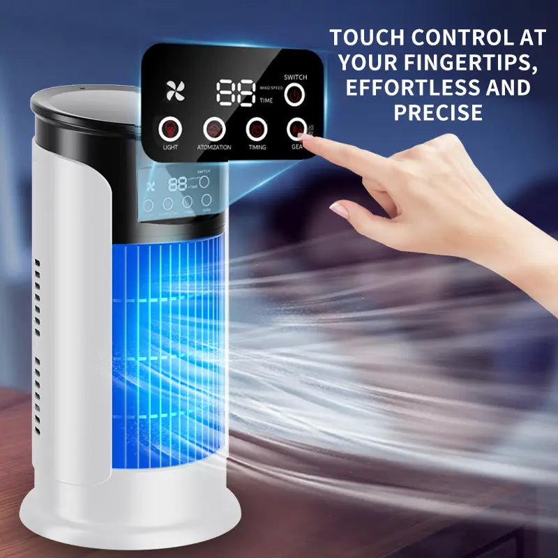 2026 New Evaporative Air Cooler – Compact USB Desk Fan, 300ml Tank Personal Cooler, Adjustable Speed, Timer, Quiet Portable Design for Home, Travel & Outdoor