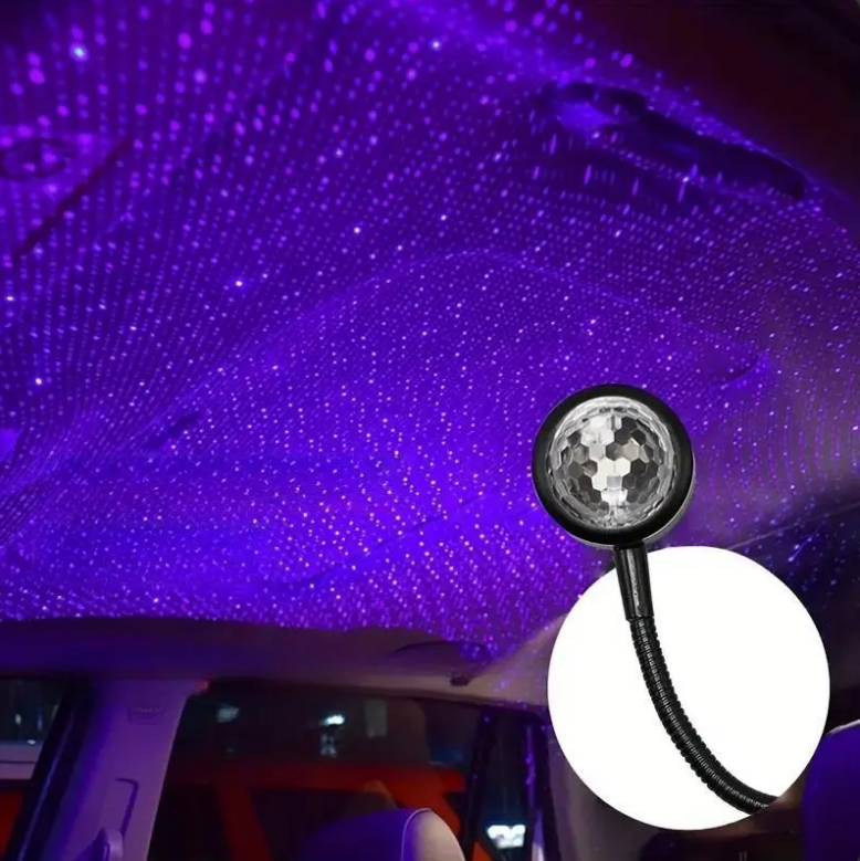 Buy 1 Get 1 Free USB Car Music Rhythm Projector Light, LED Magic Ball Light for Car Interior Decor, Party Atmosphere Light