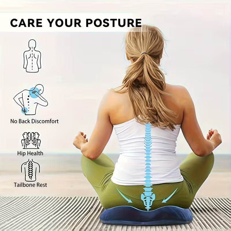Memory Foam Donut Pillow – Coccyx Seat Cushion for Hemorrhoid, Pregnancy & Tailbone Relief