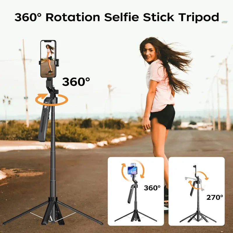 FUNSNAP AI Tracking Tripod – Face & Body Tracking, 360° Rotation, Gesture Control for YouTube, Vlog, Live Streaming & More