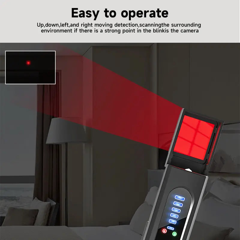 DABATR Hidden Camera Detector – Spy Camera Finder, Signal Scanner, 6 Sensitivity Levels, 3 Modes, 24H Working Time for Hotels, Car, Office, Home, Travel