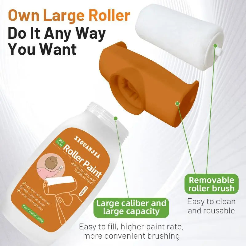 Wall Touch-Up Paint Roller – Quick-Dry DIY Paint for Scuffs, Marks & Small Wall Repairs