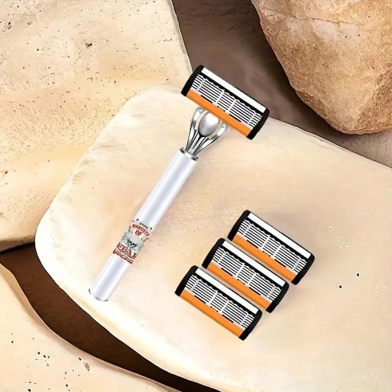 【new】 2 Handles + 72 Refills Luxury Shaving Kit | Featuring a Six-Layer Blade System, Ergonomically Designed Handles, Precision Crafted, Ideal for Beard and Mustache Grooming, Perfect Gift for Christmas, Valentine’s Day, and Other Celebrations