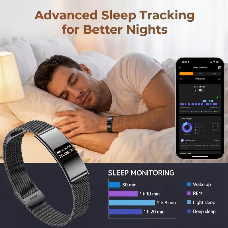 Ultra‑Slim Fashion Smart Watch – 2.8mm Ultra‑Thin Body, IPX8 Waterproof, Step & Sleep & Menstrual Tracking, Shake‑to‑Capture – Perfect as Nice Gift for Friends, iOS & Android Compatible