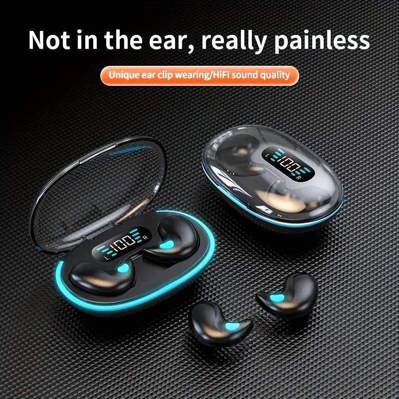 IPX7 Sleep Earbuds, Bluetooth 5.4 Noise-Canceling Earbuds,Wireless In-Ear Audio Connection, Suitable for Swimming and Sleeping, Black Friday Headphone Electronic Headset