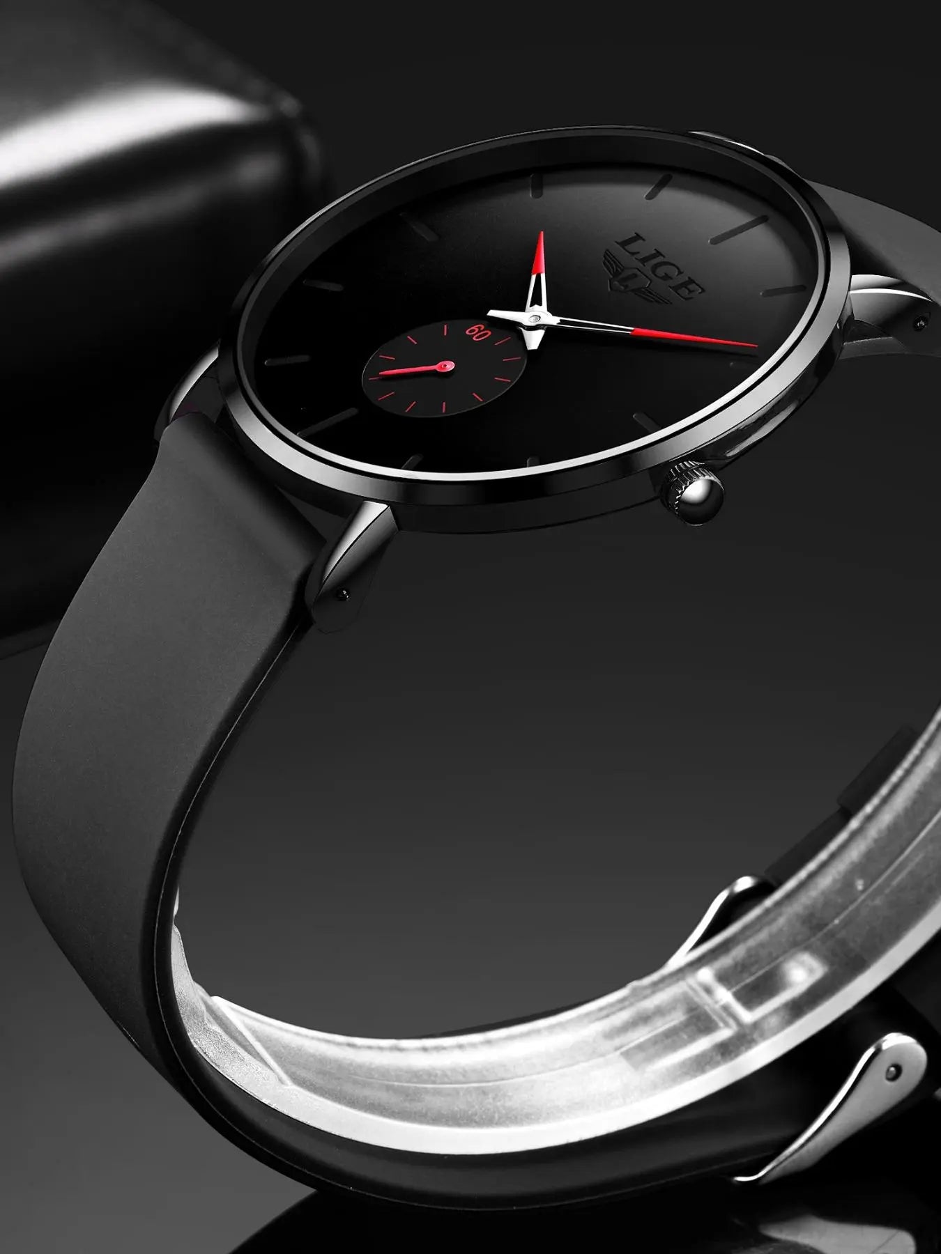 Men's Business Fashion Round Dial Analog Quartz Watch, Minimalist Style Wristwatch, Modern Fashionable Wristwatch, Trendy Watch for Daily Use As Gift with Box, Business Casual Watch, Business Fashion Watches image 5
