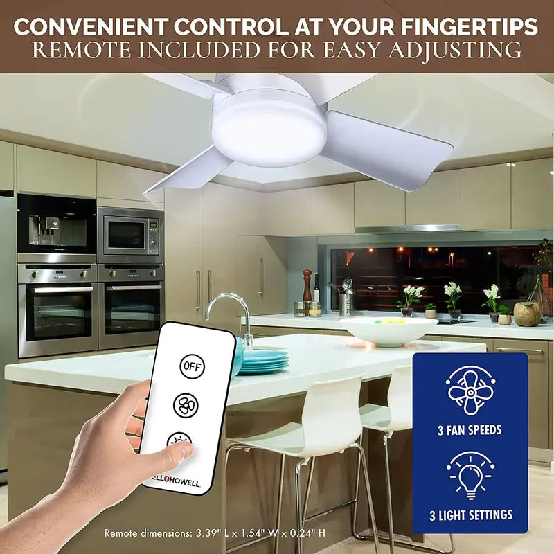 Socket Fan - Remote Controlled Socket Ceiling Fan & Light