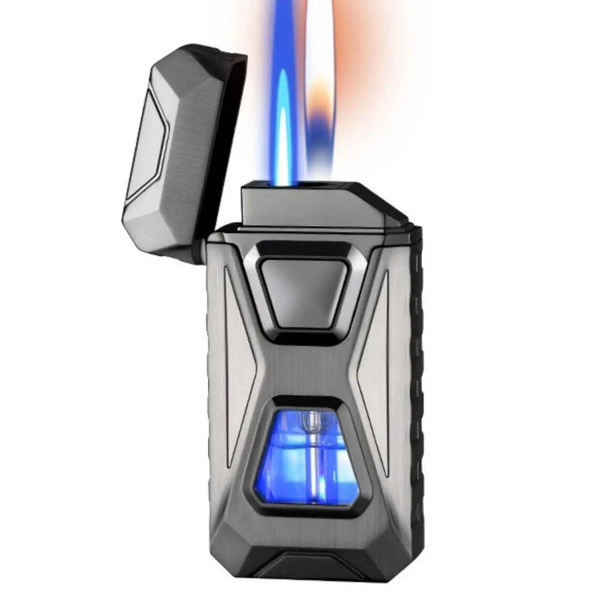 Rechargeable Type-C Butane Men's Lighter, Intelligent Voice Control Electronic Ignition, Stainless Steel Windproof Fast Charging Tool, Gift-Box Unboxing Gifts for Him Adult image 8