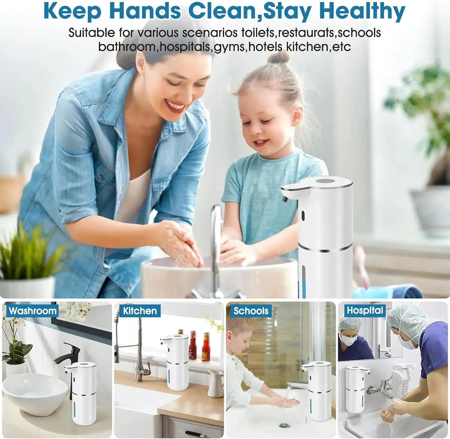 Automatic Liquid Soap Dispenser – Touchless Hand Soap or Dish Soap Dispenser, 6 Adjustable Levels, 360ml, IR Sensor & Display, Wall-Mount or Tabletop Use for Bathroom Kitchen – Ideal Gift for Home image 8