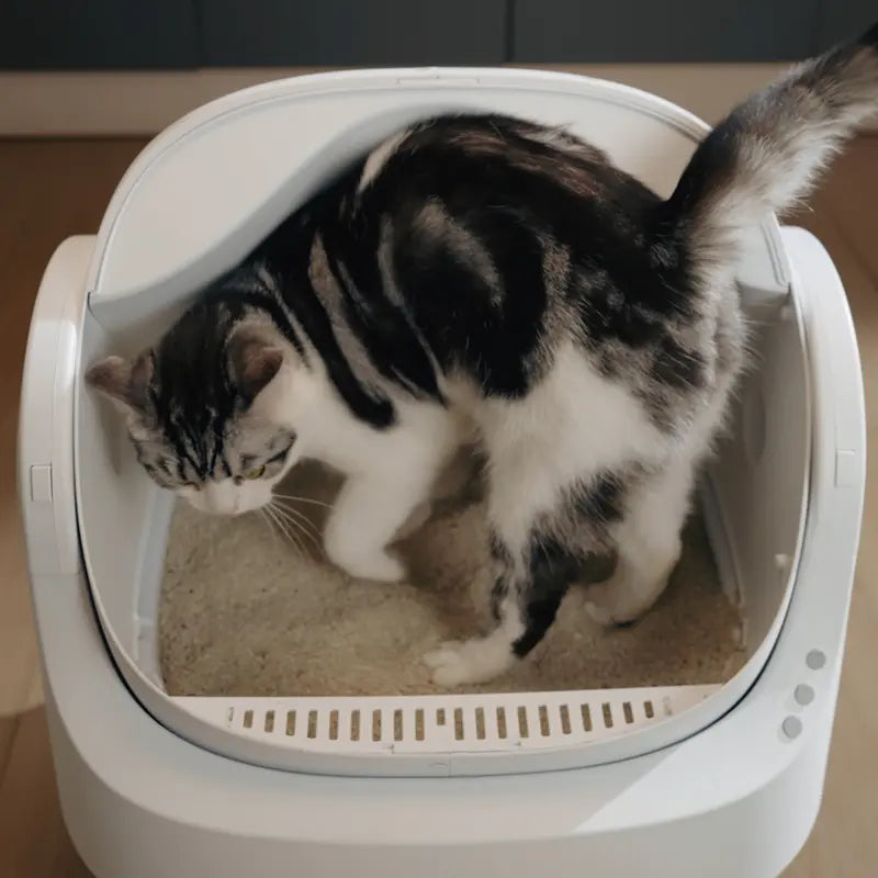 Autoscooper 11 Open-Top Self-Cleaning Cat Litter Box，Odor-Free Waste Disposal includes Trash Bags