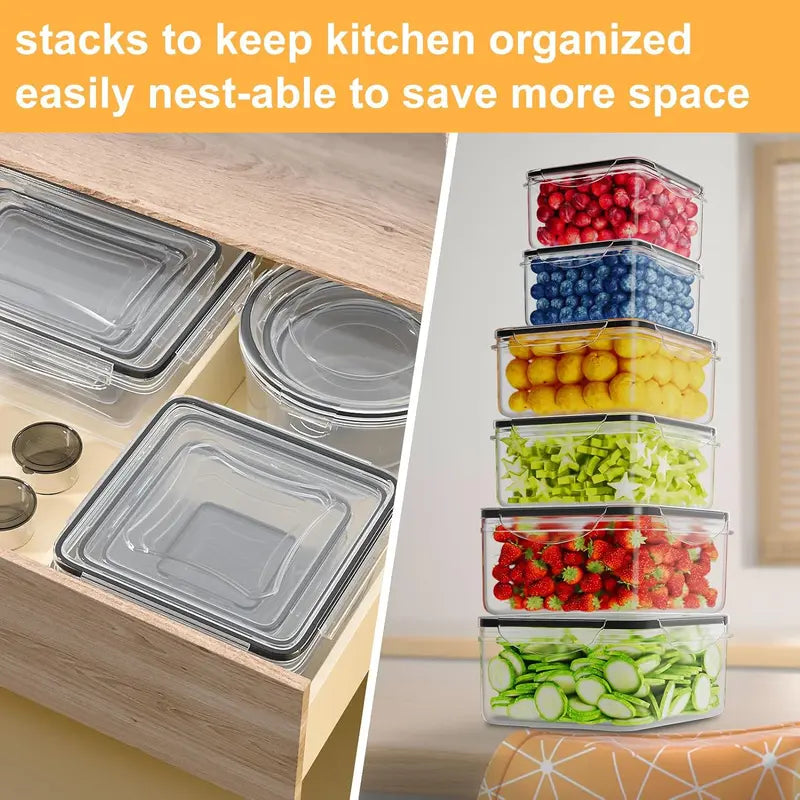 [LIMITED TIME DEAL] 40 Pcs Large Plastic Airtight Food Storage Container Set (20 Containers+20 Lids) Leakproof, BPA-Free, Labels&Marker, Kitchen Organization