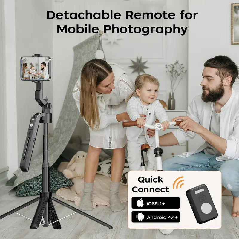 FUNSNAP AI Tracking Tripod – Face & Body Tracking, 360° Rotation, Gesture Control for YouTube, Vlog, Live Streaming & More