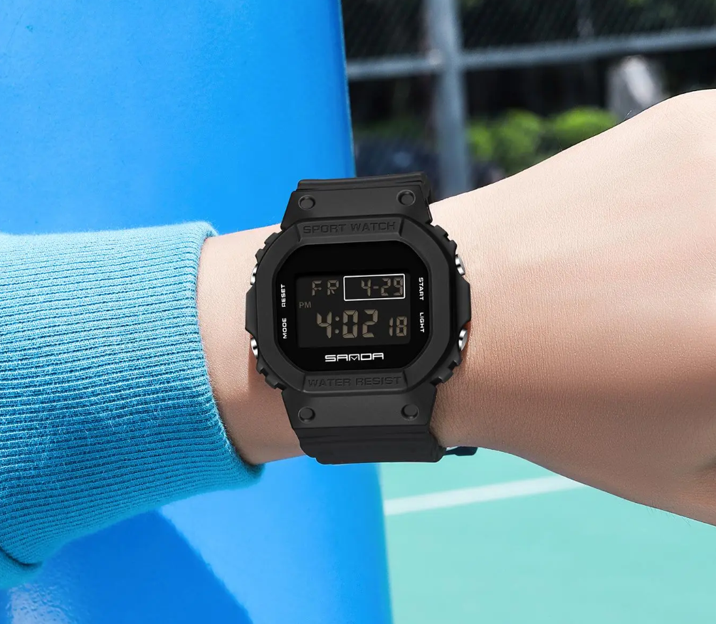 Men's Digital Sports Watch – Luminous Dial, Alarm, Waterproof, Casual Outdoor Style