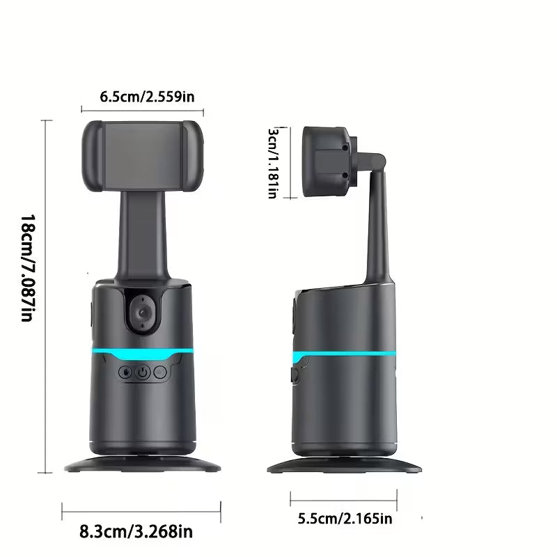 AI Face Tracking Phone Stabilizer – Full Auto Tracking, Carbon Fiber Holder for Live Streaming & Video