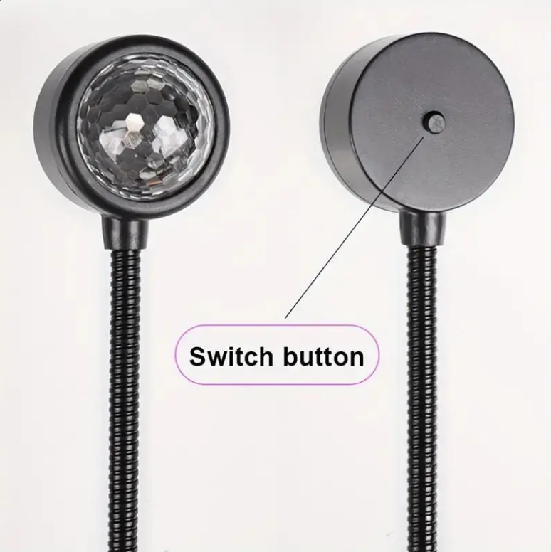 Buy 1 Get 1 Free USB Car Music Rhythm Projector Light, LED Magic Ball Light for Car Interior Decor, Party Atmosphere Light